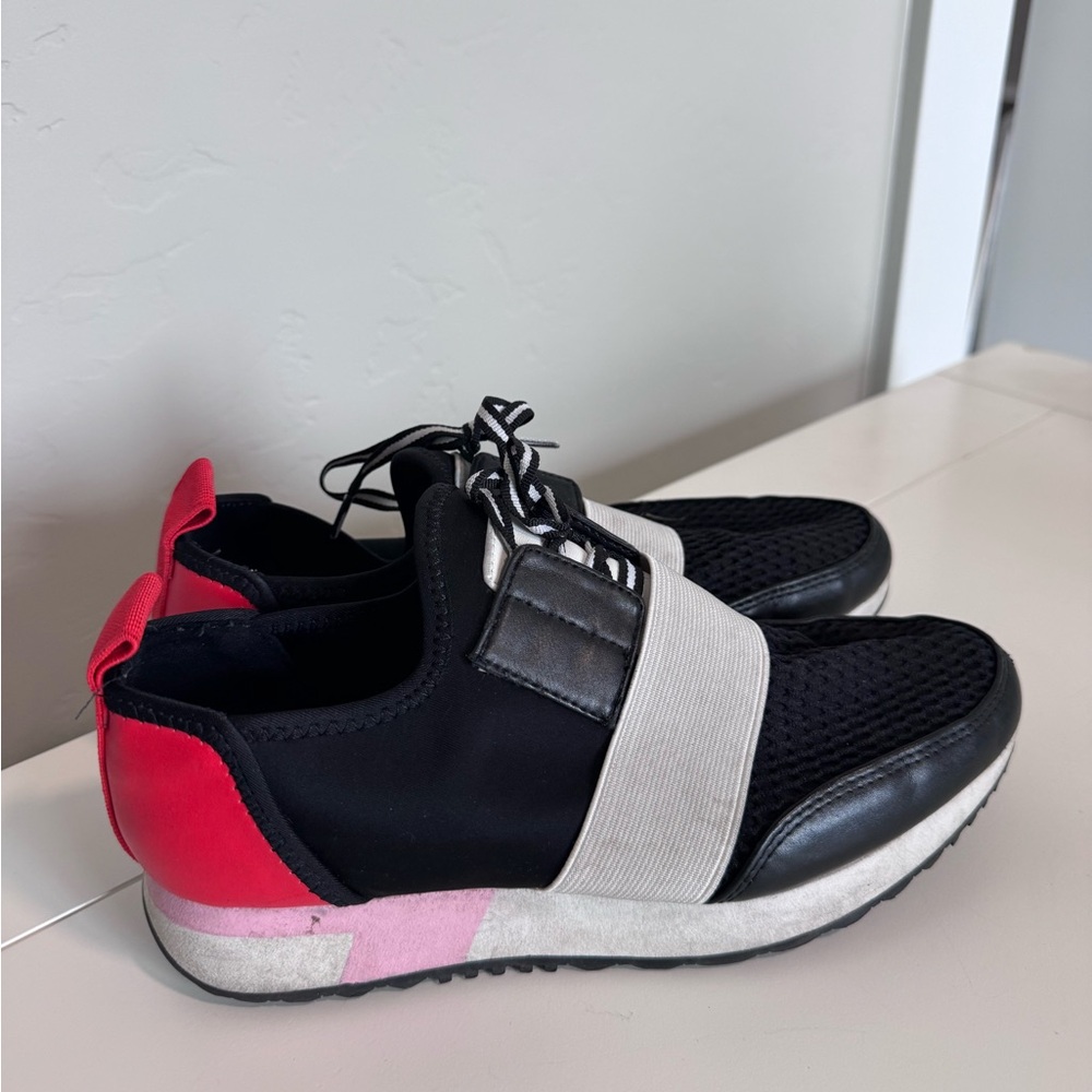 Steve Madden Black and Red Sneakers